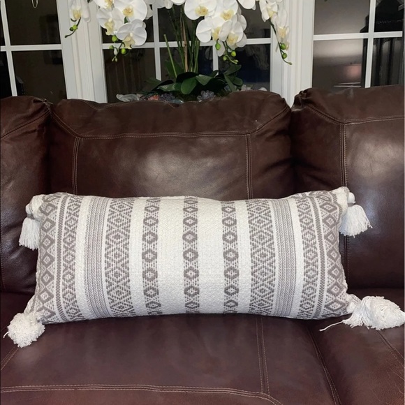 Grey and white crochet body pillow cover x2 - Picture 1 of 3
